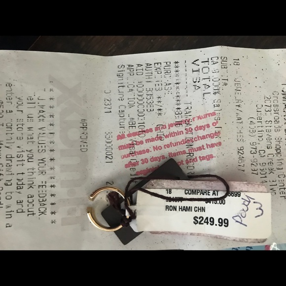 BNWT MIDI 14K GOLD DIAMON MIDI OPEN RING $498 - Picture 7 of 8